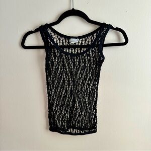Vintage Rave Netted Black Tank‎ Top
